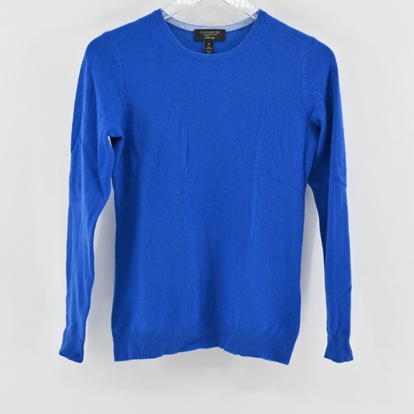 Charter Club Womens Cashmere Sweater Size XS Blue Crew Neck Cozy Quiet Luxury - Picture 1 of 12